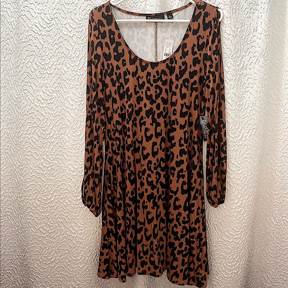 New York & Company Leopard Print Dress
